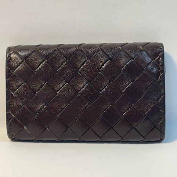 Bottega Veneta Intrecciato Leather Key Case Dark Brown - Preowned - Picture 2 of 9